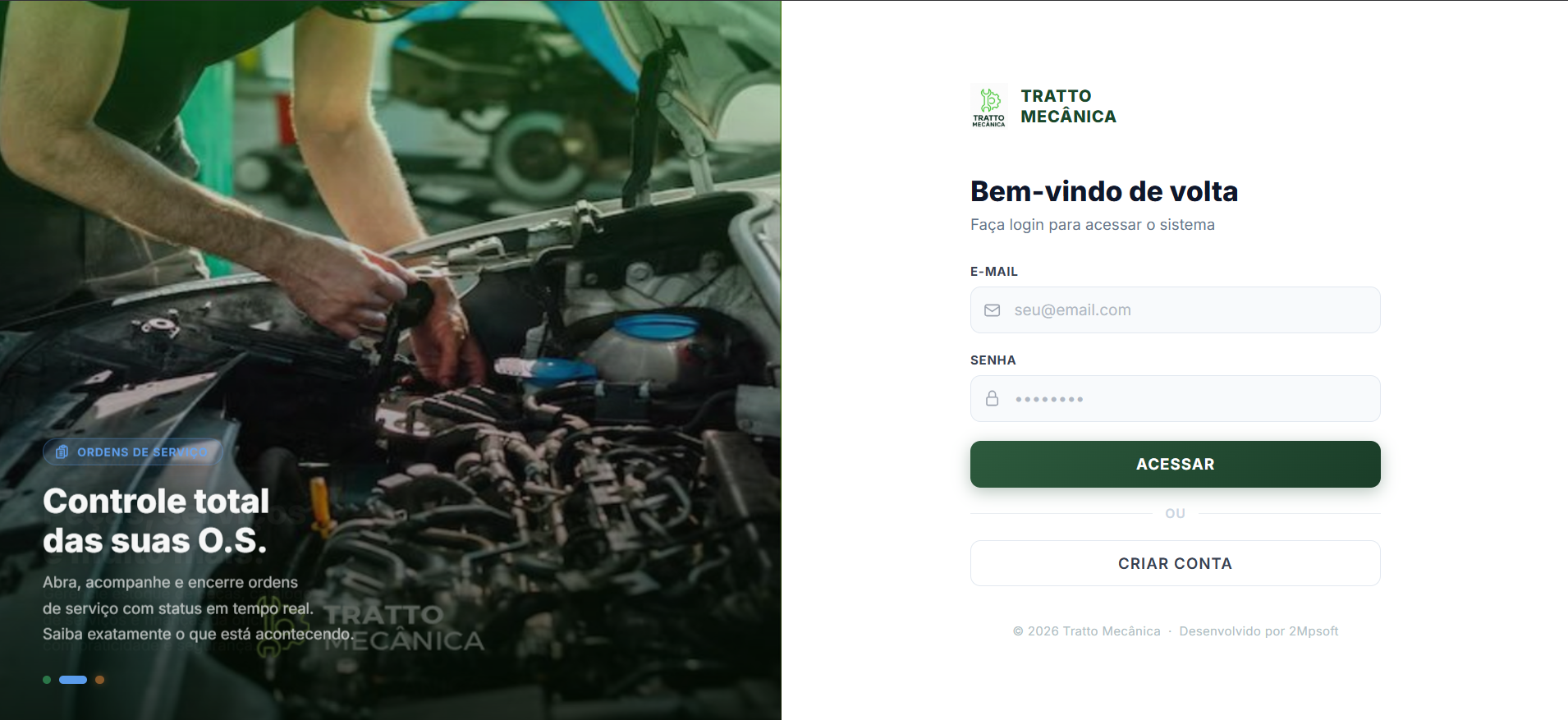 Sistema para Mecânicas